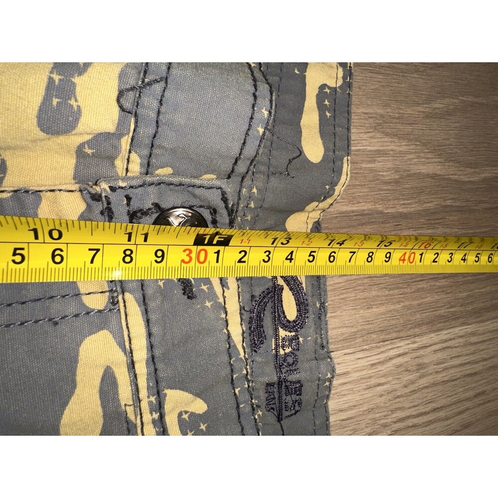 Vintage Y2K Request Jeans Cargo Tactical Camo Yellow Gray Mens Size 40 (Tag 42) - Picture 6 of 8